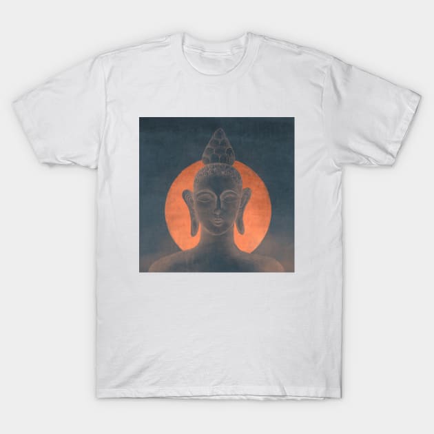 Buddha with moon T-Shirt by KindSpirits